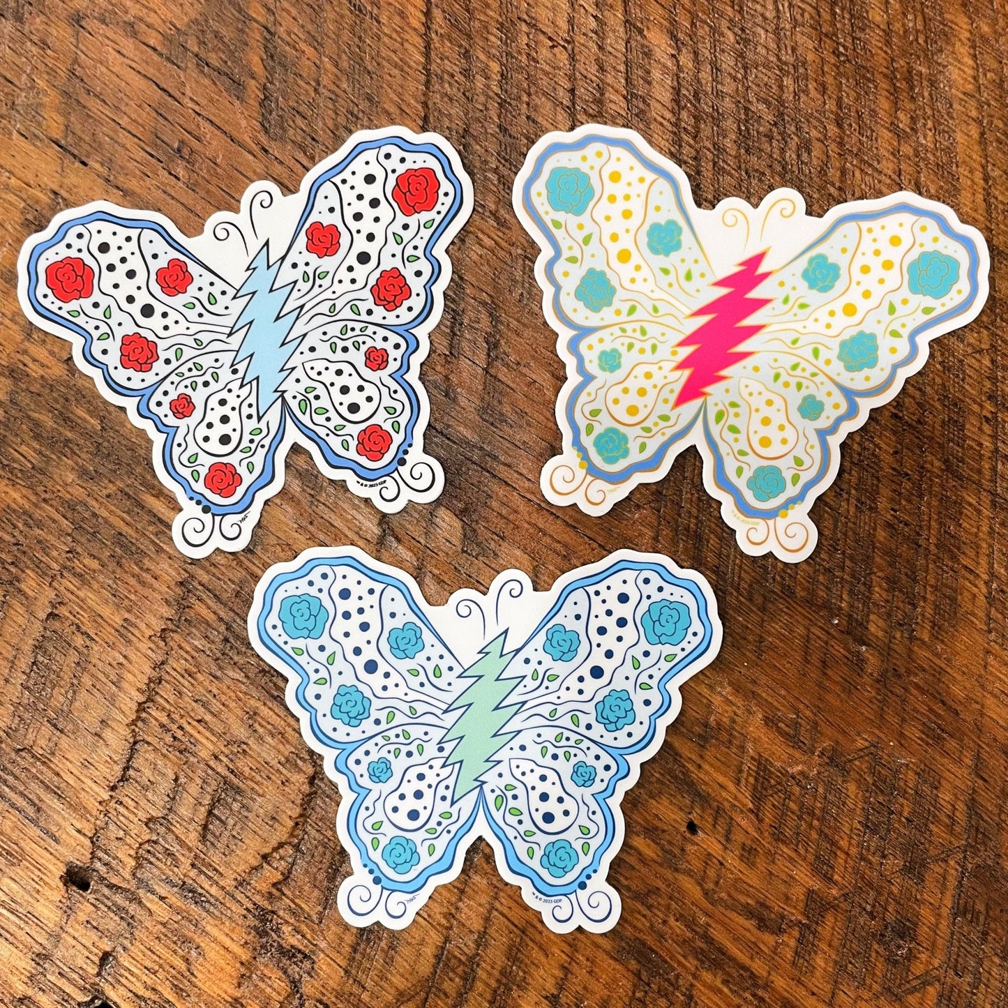 Grateful Dead Bolt Butterfly Sticker