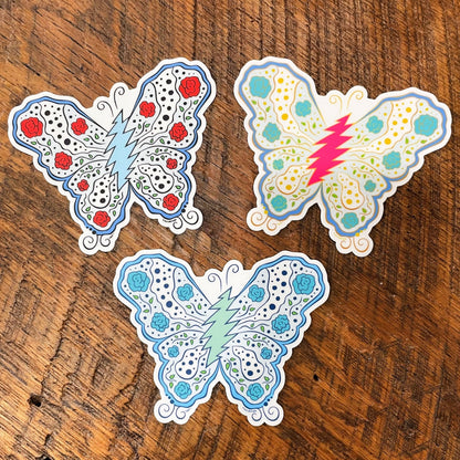 Grateful Dead Bolt Butterfly Sticker