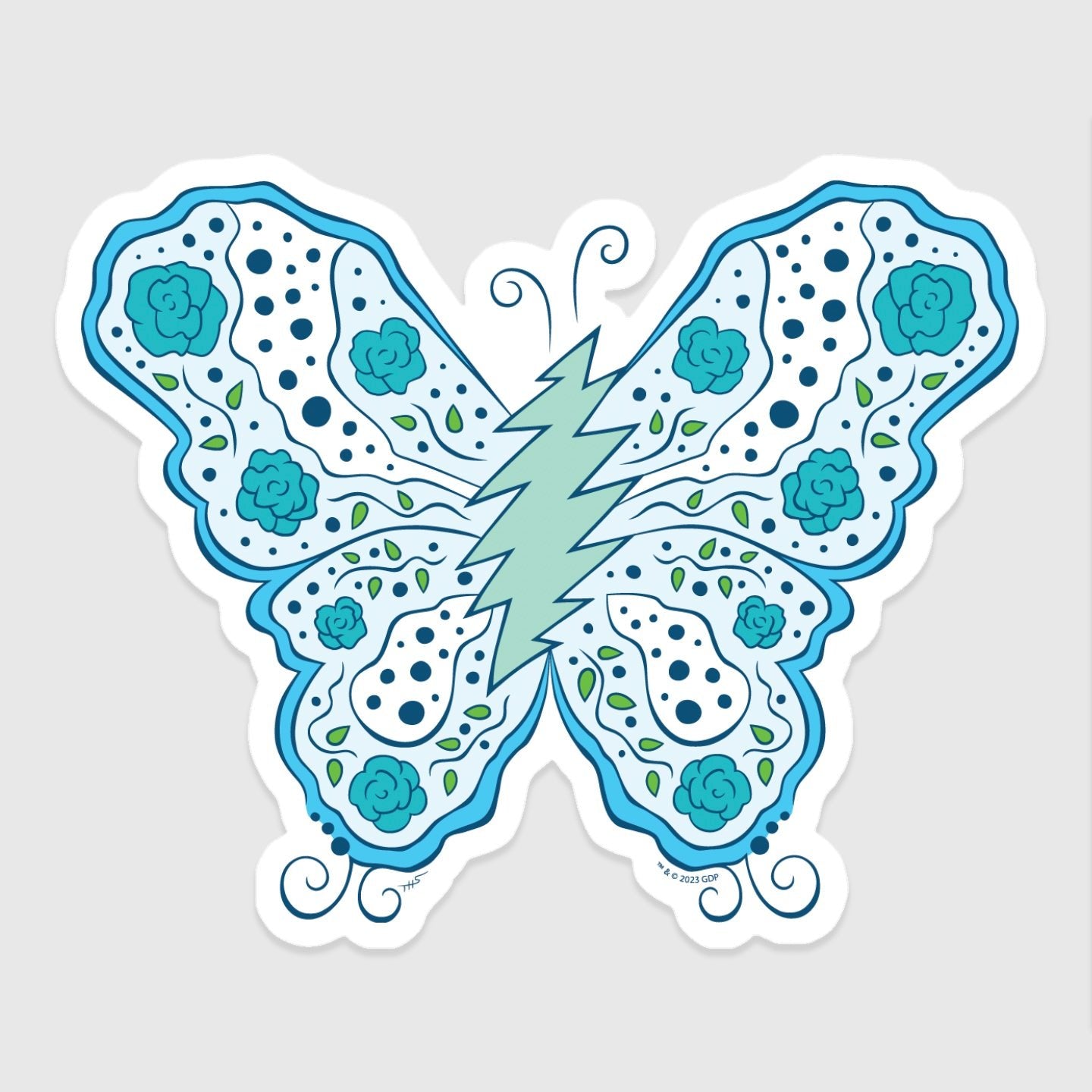 Grateful Dead Bolt Butterfly Sticker
