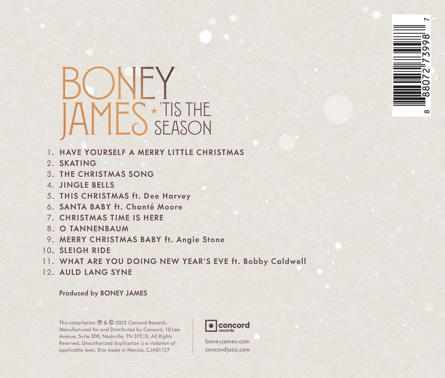 Boney James - Tis The Season - Music CD