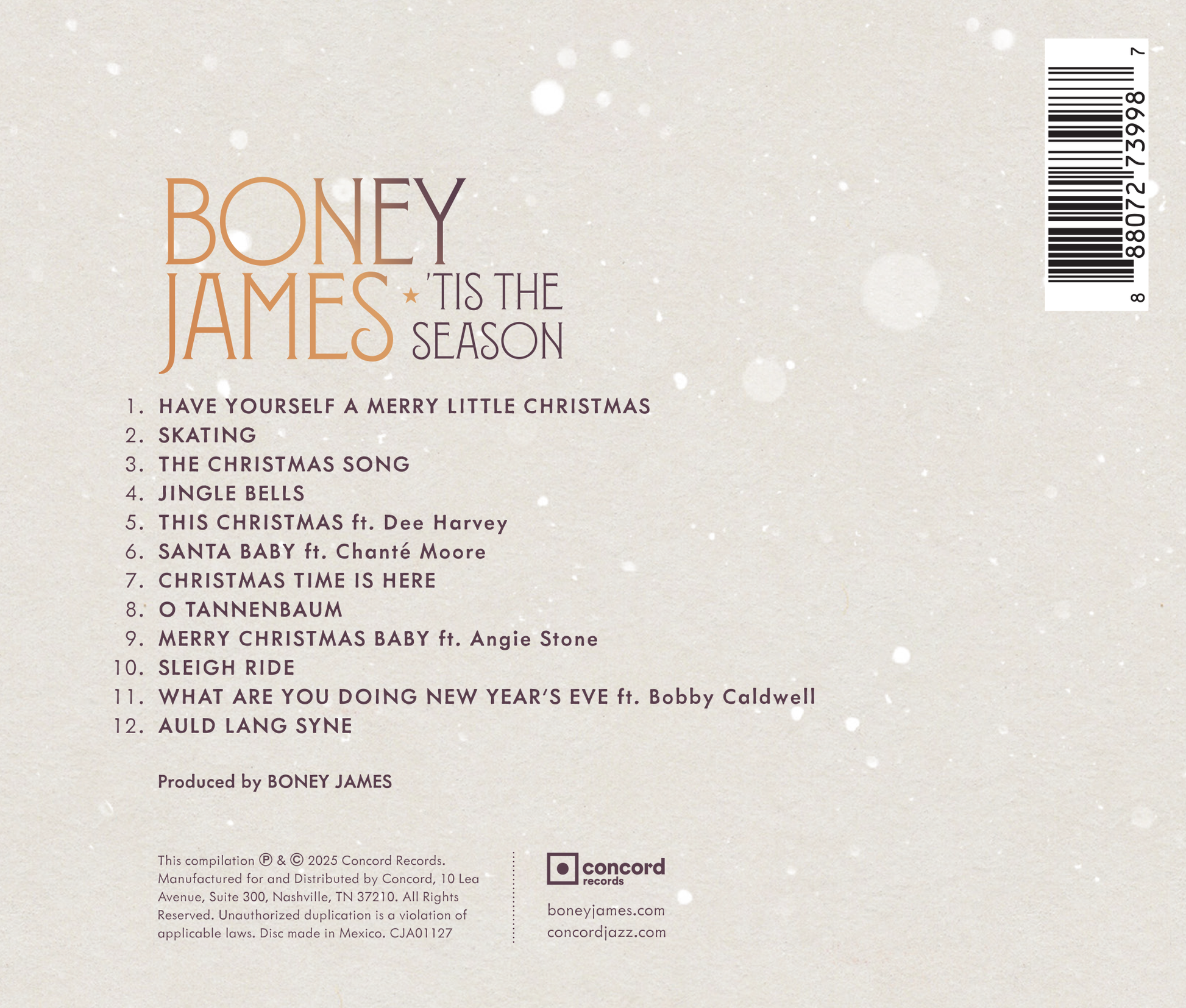 Boney James - Tis The Season - Music CD
