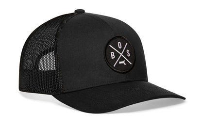 Boston Trucker Hat  |  Black BOS X Snapback