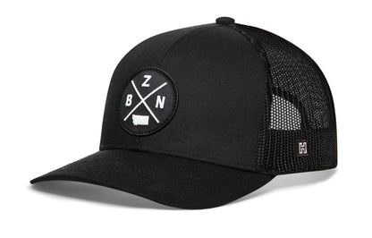 Bozeman Trucker Hat  |  Black BZN X Snapback