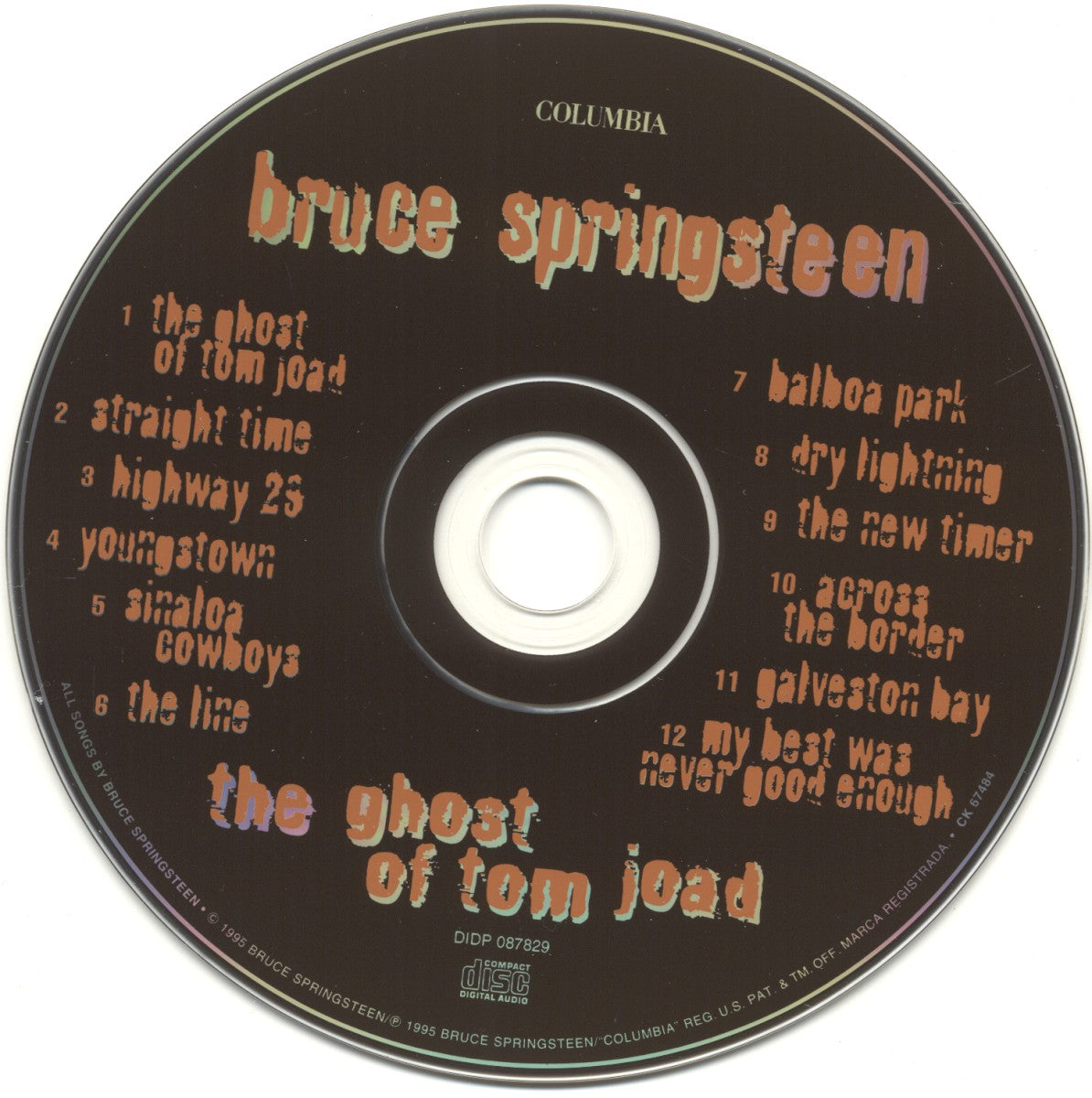 Bruce Springsteen – The Ghost Of Tom Joad Music CD