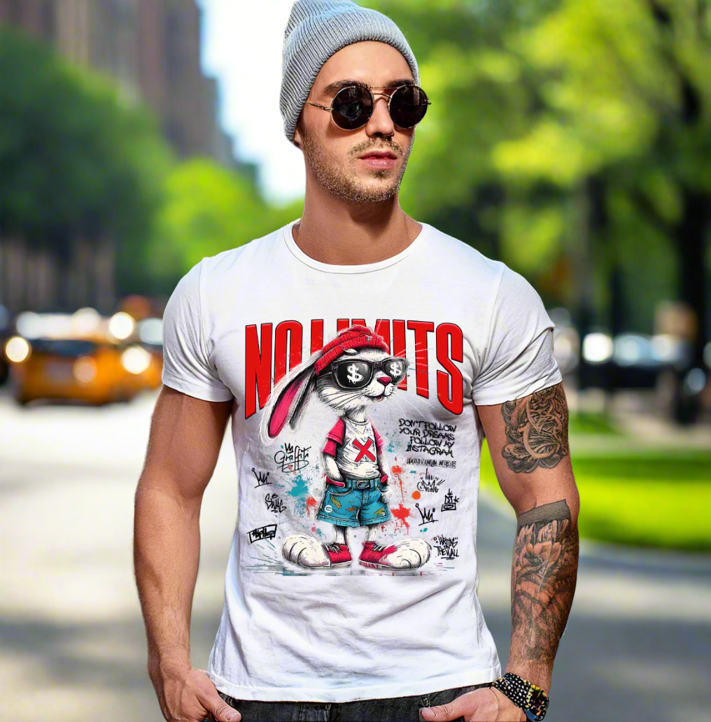 Bunny No Limits Art T-Shirts | GM Trademark