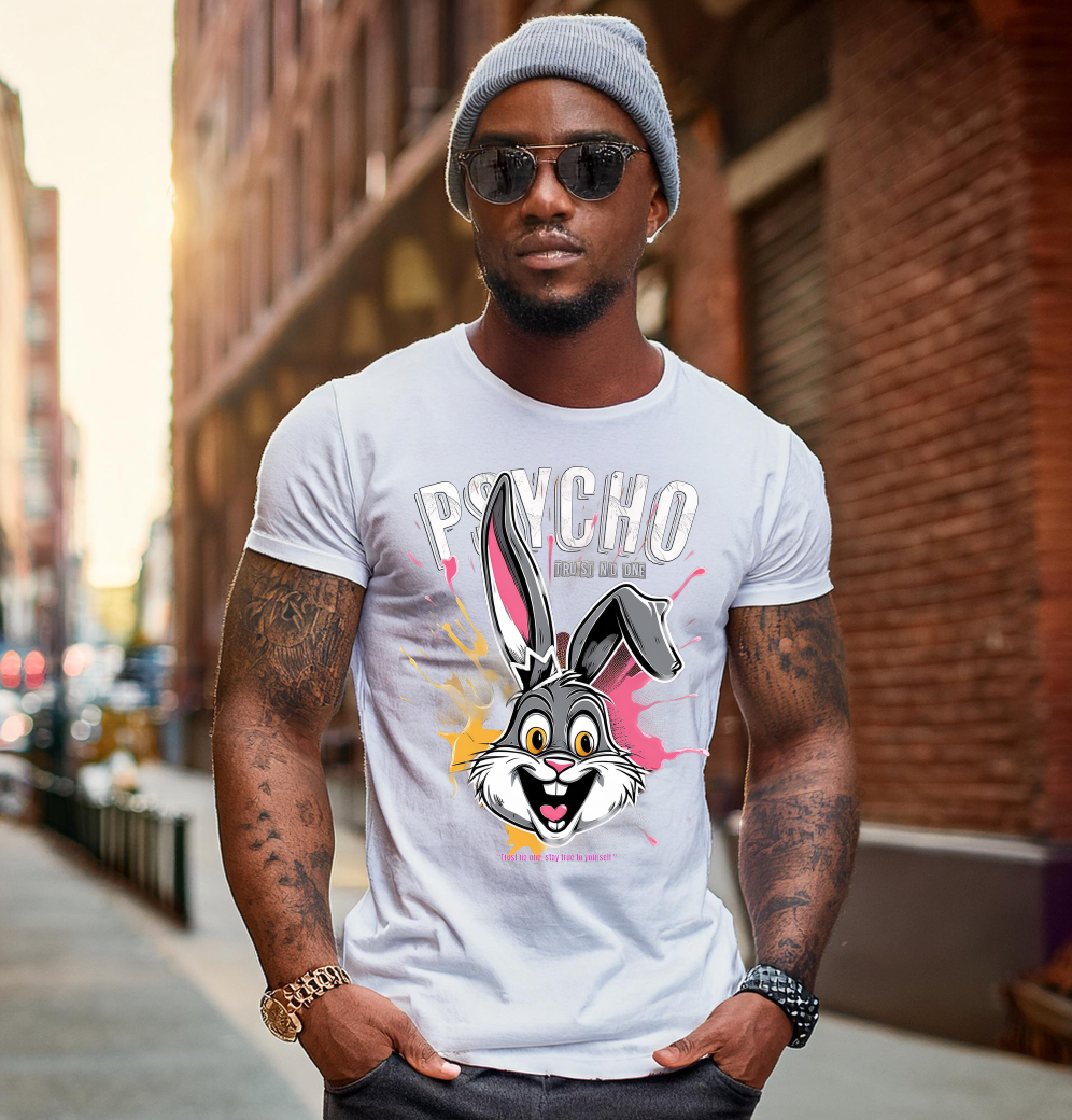 Bunny Psycho Art Exclusive T-Shirts | Grooveman Music TM