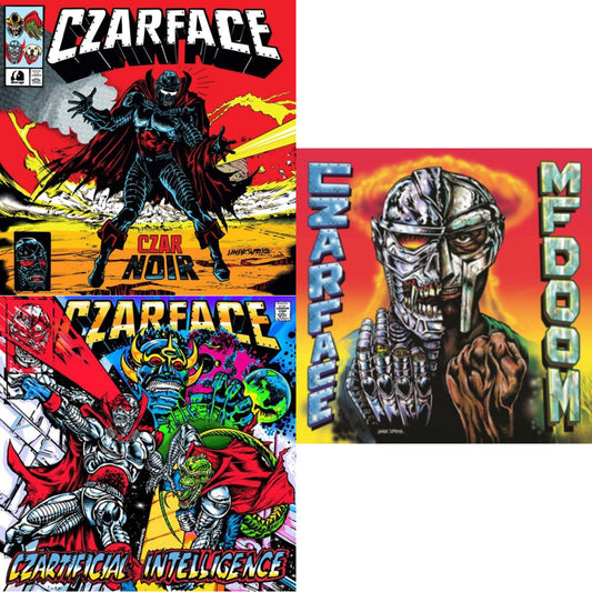 Czarface - Czar Noir (Red/White LP Vinyl) & Czartificial Intelligence & Czarface Meets Metal Face
