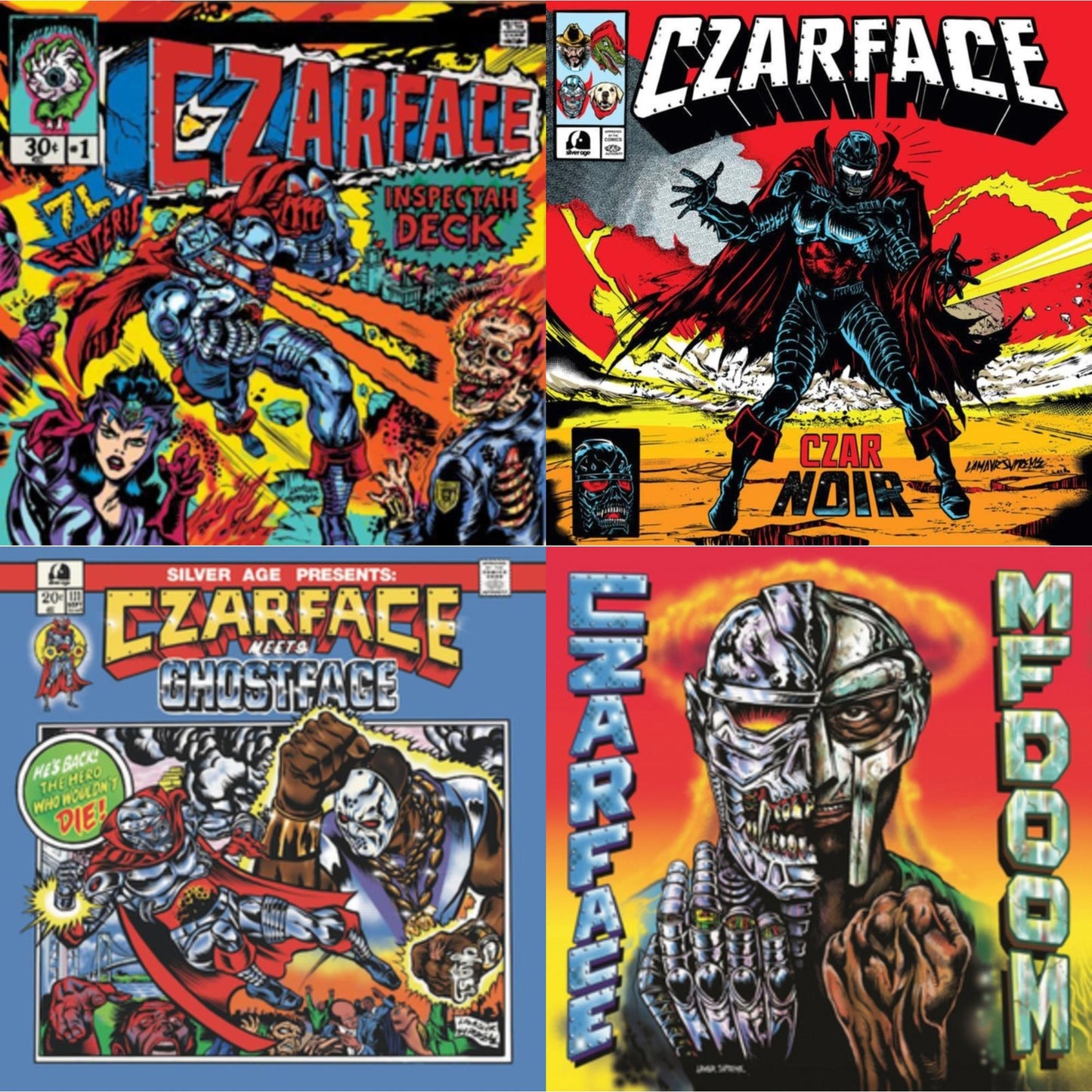 Czarface - Czar Noir (Red/White LP Vinyl) & Czarface Meets Metal Face & Czarface Meets Ghostface & Czarface