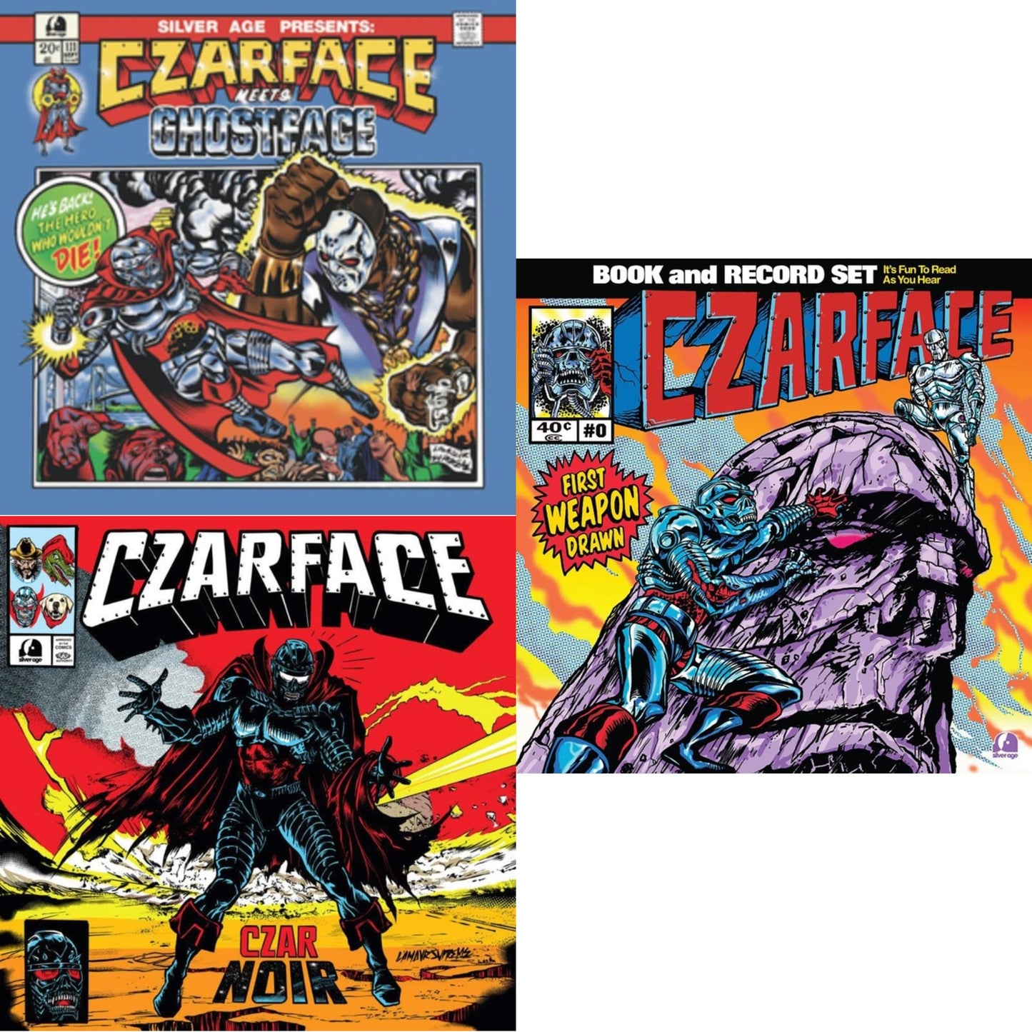 Czarface - First Weapon Drawn (Sky Blue LP Vinyl) & Czar Noir (Red/White LP Vinyl) & Czarface Meets Ghostface