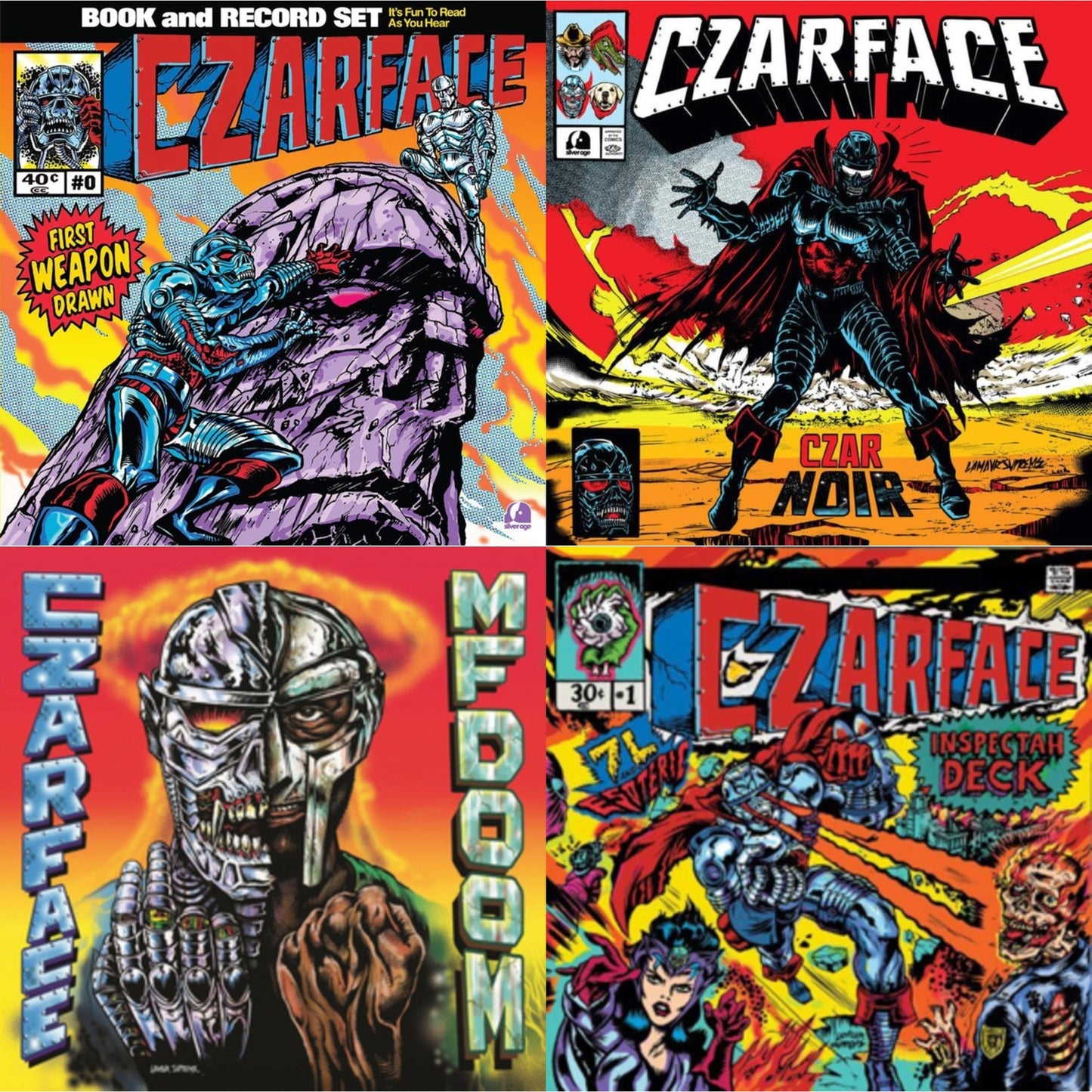Czarface - First Weapon Drawn (Sky Blue LP Vinyl) & Czar Noir (Red/White LP Vinyl) & Czarface Meets Metal Face & Czarface