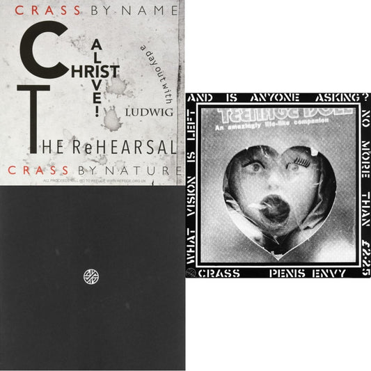 Crass - Christ Alive! - The Rehearsal & Christ & Penis Envy - LP Vinyl Bundle