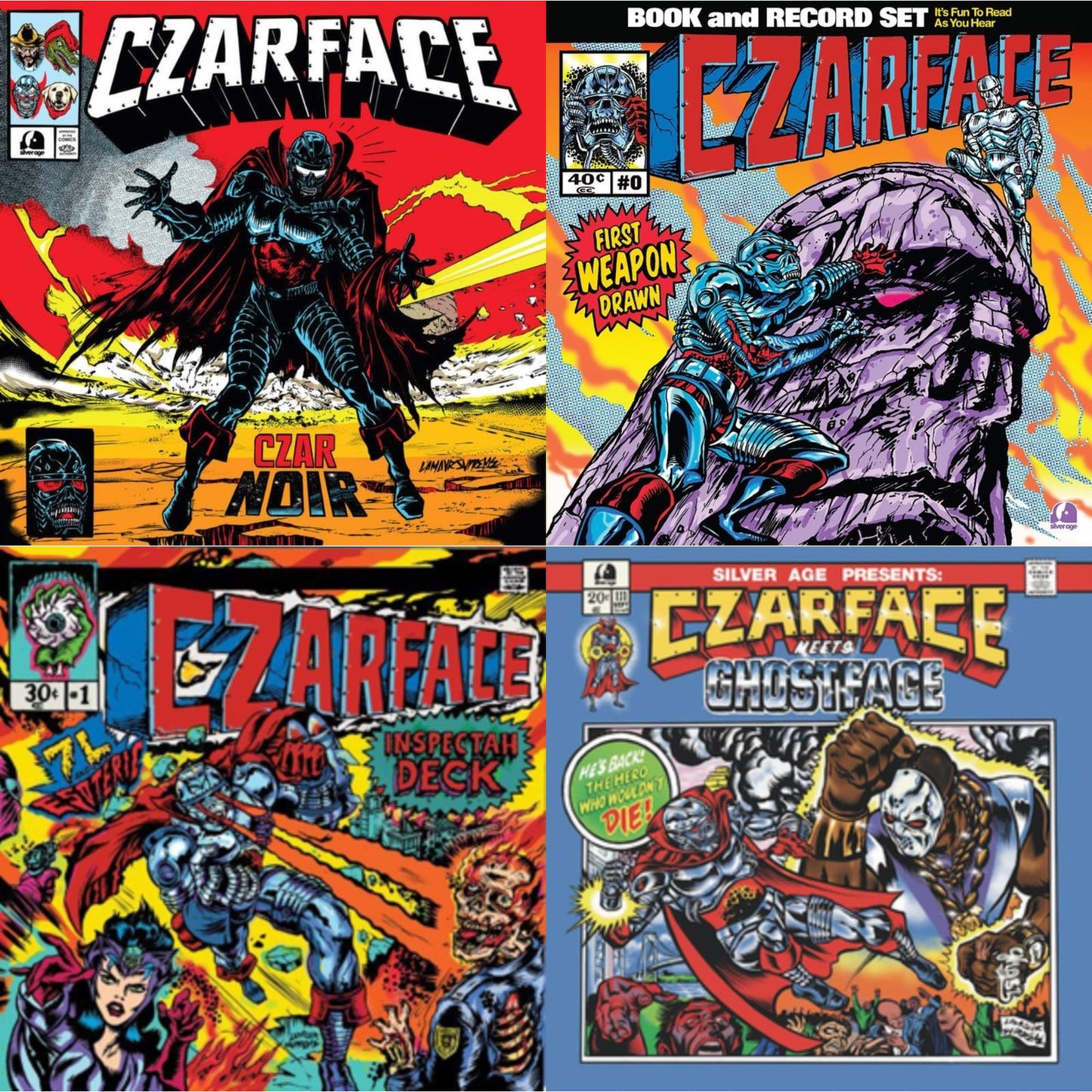 Czarface - First Weapon Drawn (Sky Blue LP Vinyl) & Czar Noir (Red/White LP Vinyl) & Czarface Meets Ghostface & Czarface