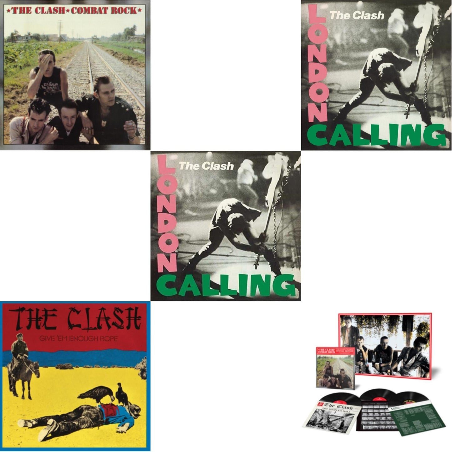 Clash - Combat Rock + The People's Hall (Special Edition/3LP/180G) & Combat Rock (180G/Remastered) & Give 'Em Enough Rope (180G/Remastered) & London Calling (2LP/180G/Remastered) & London Calling