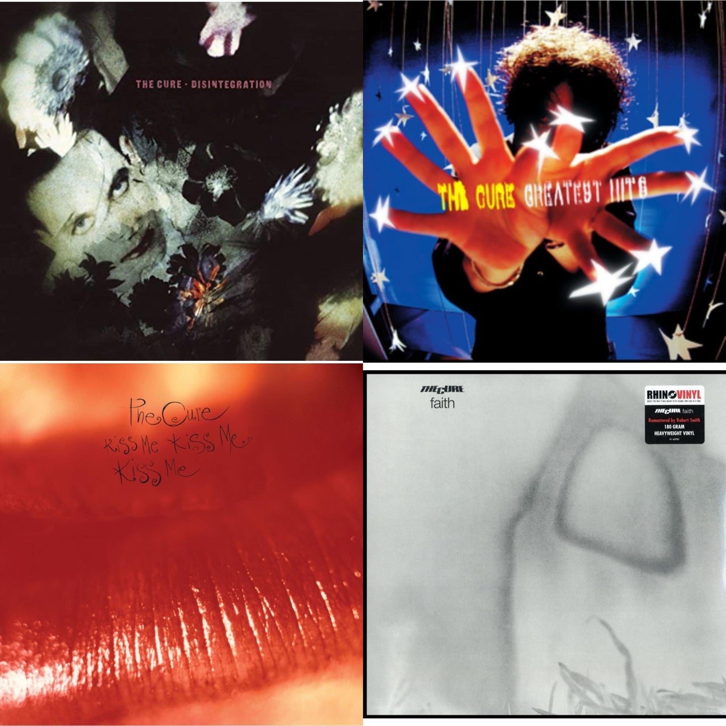 Cure - Greatest Hits (2LP) & Kiss Me, Kiss Me, Kiss Me (180G) & Faith (180G) & Disintegration
