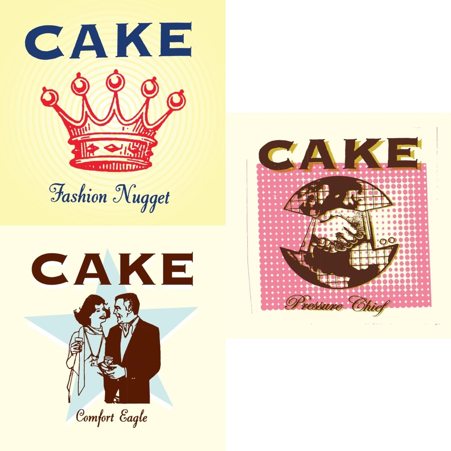 Cake - Fashion Nugget (X) (180G) & Comfort Eagle (180G) & Pressure Chief - LP Vinyl Bundle