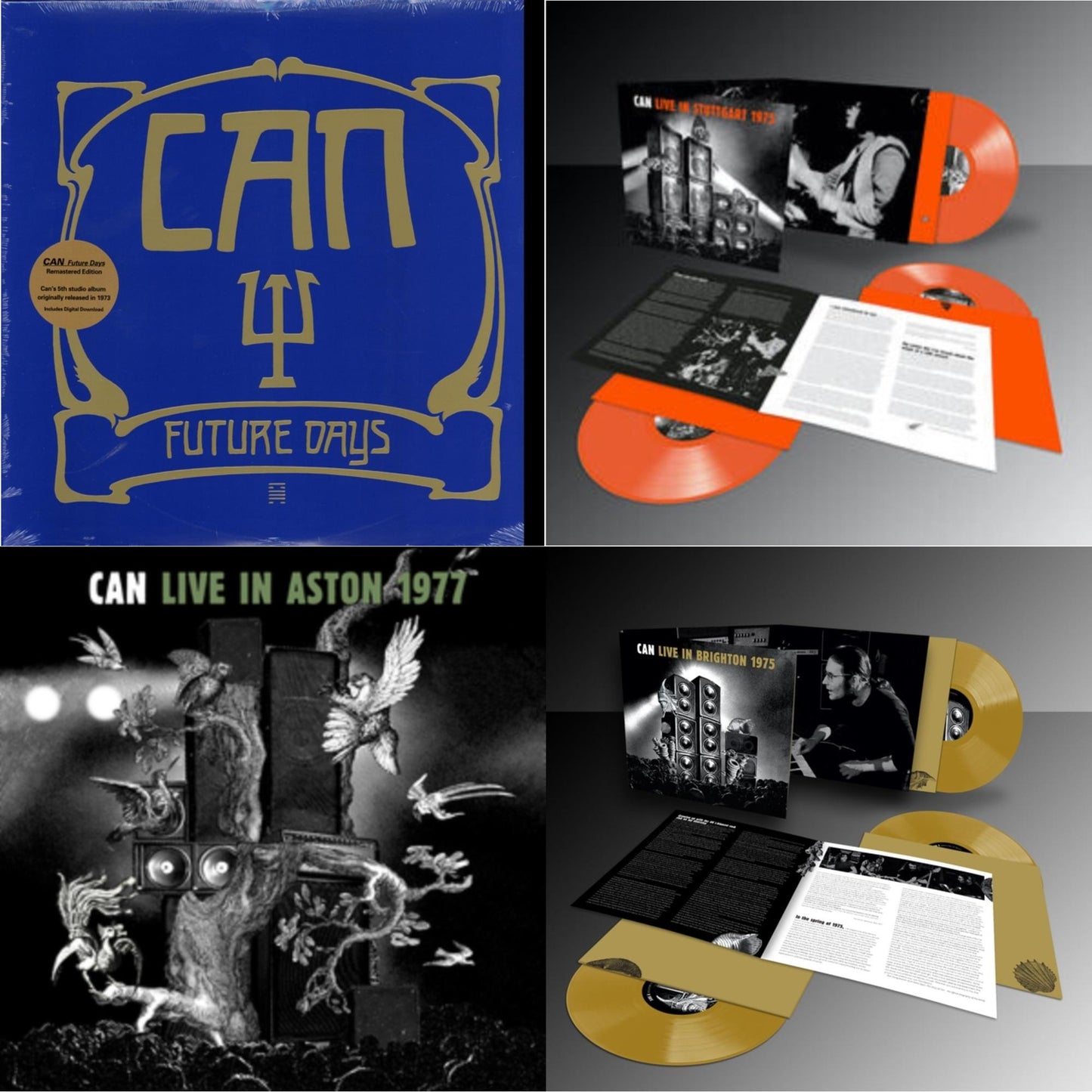 Can - Future Days & Live Stuttgart 1975 (Orange Vinyl/3LP) & Live In Aston 1977 & Live In Brighton 1975 (Limited Edition/Inca Gold Vinyl/3LP)