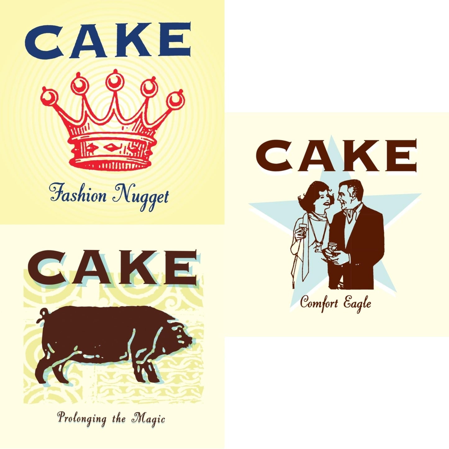 Cake - Fashion Nugget (X) (180G) & Prolonging The Magic (180G) & Comfort Eagle (180G) - LP Vinyl Bundle