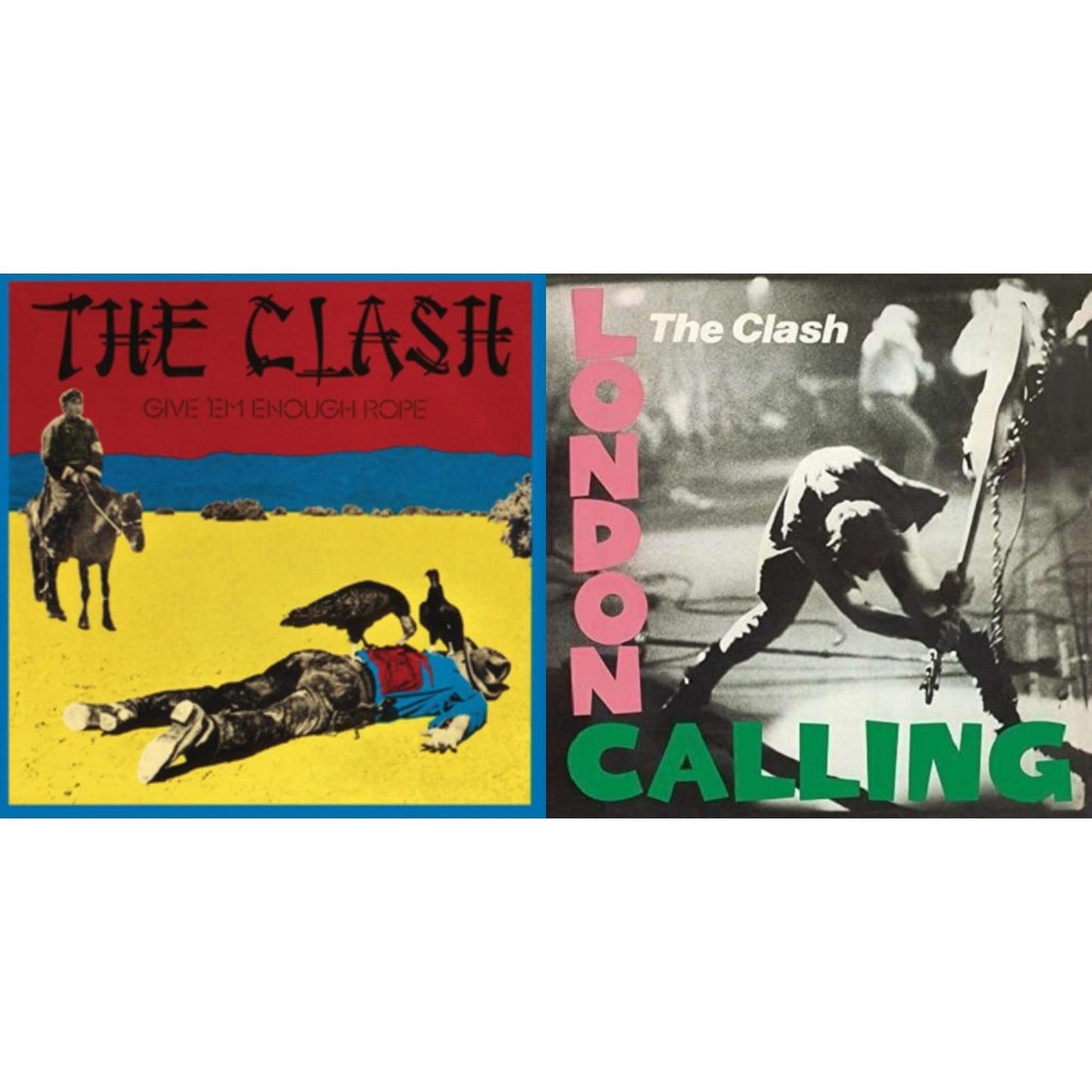 Clash - Give 'Em Enough Rope (180G/Remastered) & London Calling - LP Vinyl Bundle