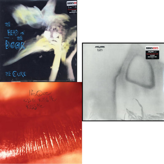 Cure - Head On The Door (180G) & Kiss Me, Kiss Me, Kiss Me (180G) & Faith (180G) - LP Vinyl Bundle