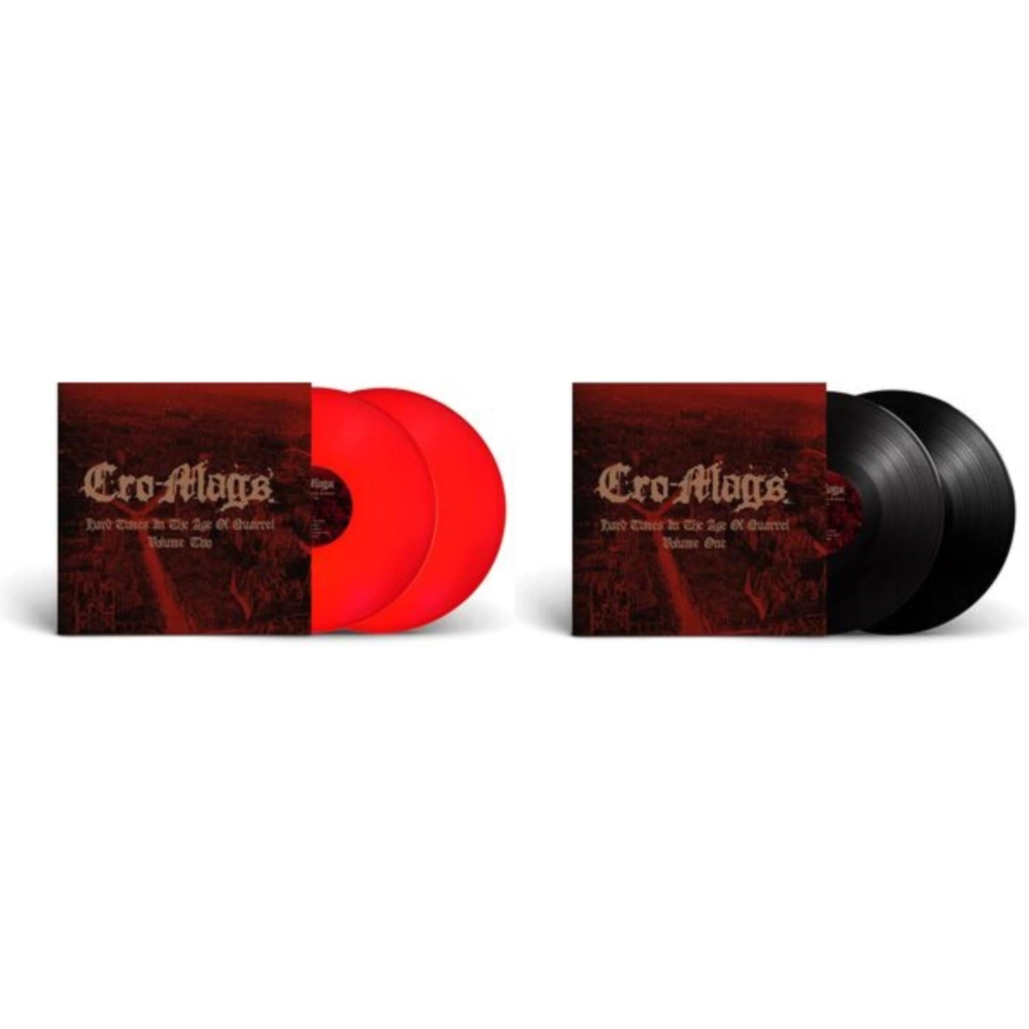 Cro-Mags - Hard Times In The Age Of Quarrel: Vol 2 (2LP/Red Vinyl) & Hard Times In The Age Of Quarrel: Vol 1 (2LP)
