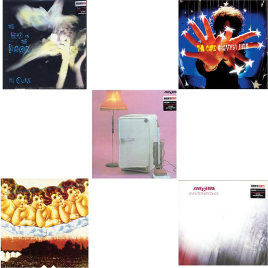 Cure - Greatest Hits (2LP) & Head On The Door (180G) & Three Imaginary Boys (180G) & Seventeen Seconds (180G) & Japanese Whispers: The Cure Singles Nov 82:Nov 83 (Clear LP Vinyl/Transclear Sleeve W/ Inner Bag)