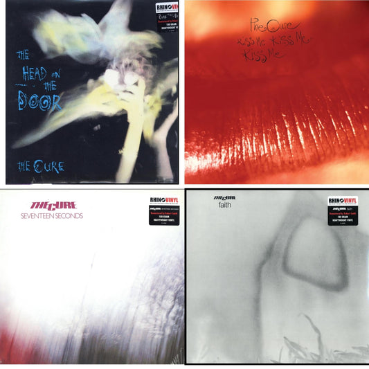 Cure - Head On The Door (180G) & Kiss Me, Kiss Me, Kiss Me (180G) & Seventeen Seconds (180G) & Faith (180G) - LP Vinyl Bundle
