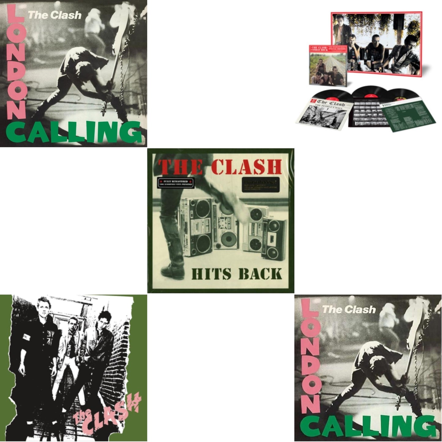 Clash - Combat Rock + The People's Hall (Special Edition/3LP/180G) & Hits Back (180G) & London Calling (2LP/180G/Remastered) & Clash (180G/Remastered) & London Calling