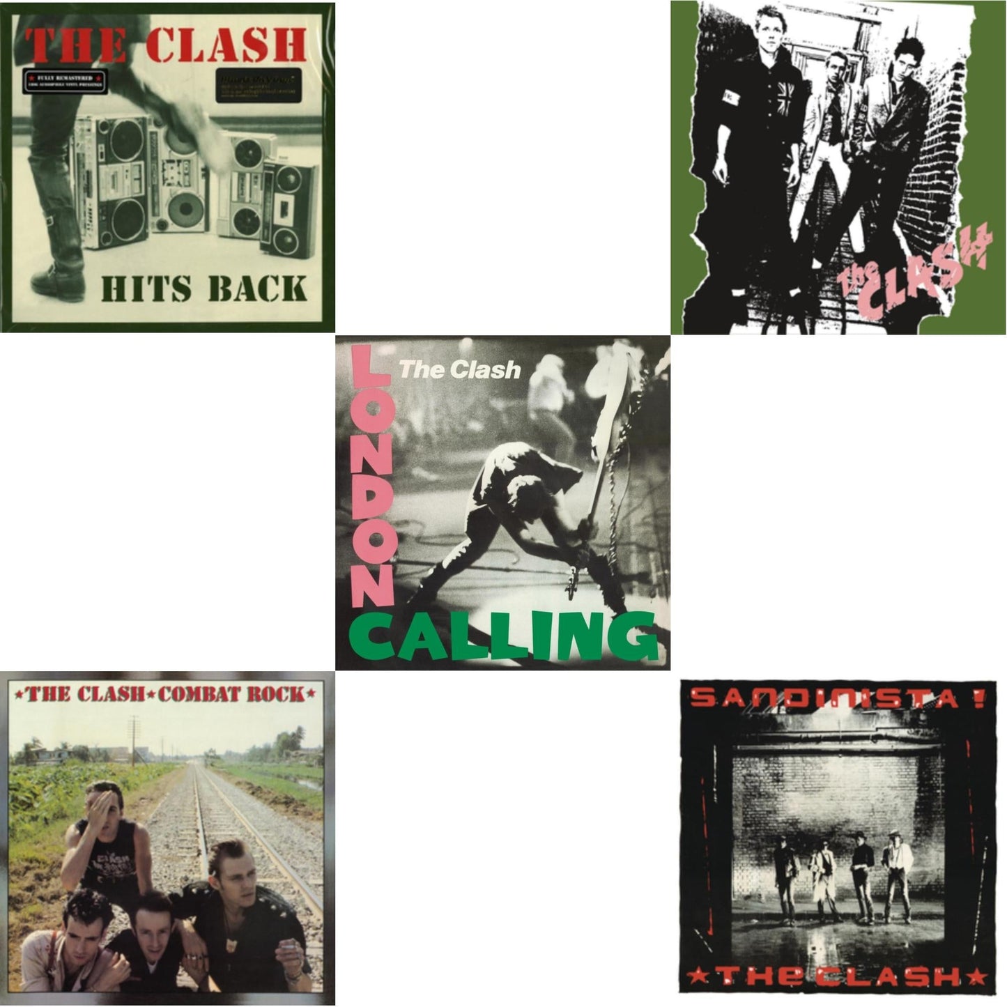 Clash - Hits Back (180G) & Combat Rock (180G/Remastered) & London Calling (2LP/180G/Remastered) & Clash (180G/Remastered) & Sandinista (3LP/180G/Remastered)