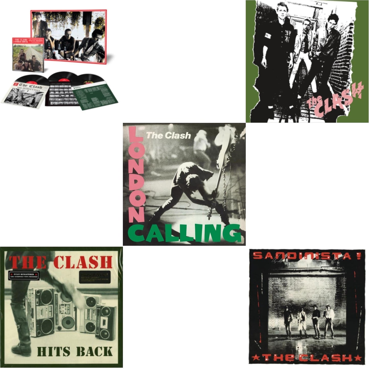 Clash - Combat Rock + The People's Hall (Special Edition/3LP/180G) & Hits Back (180G) & London Calling (2LP/180G/Remastered) & Clash (180G/Remastered) & Sandinista (3LP/180G/Remastered)