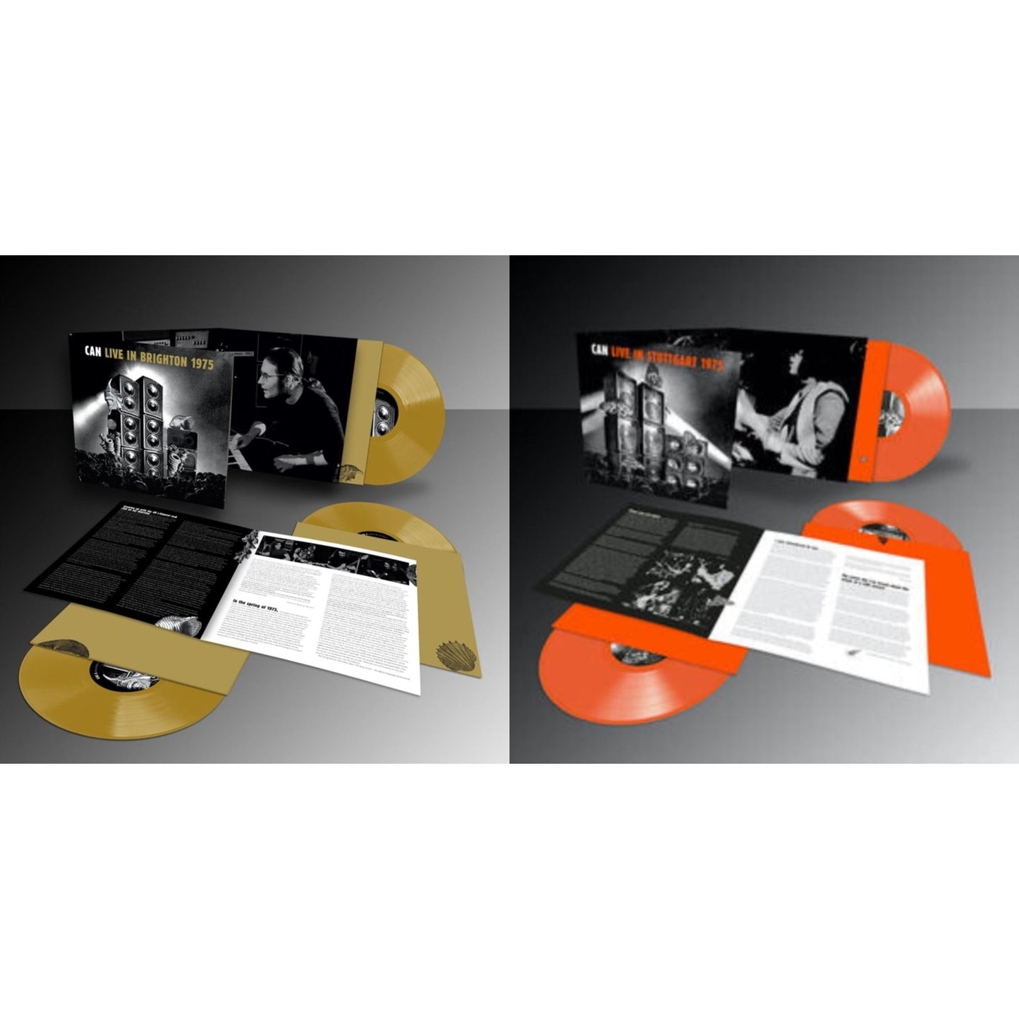 Can - Live Stuttgart 1975 (Orange Vinyl/3LP) & Live In Brighton 1975 (Limited Edition/Inca Gold Vinyl/3LP)