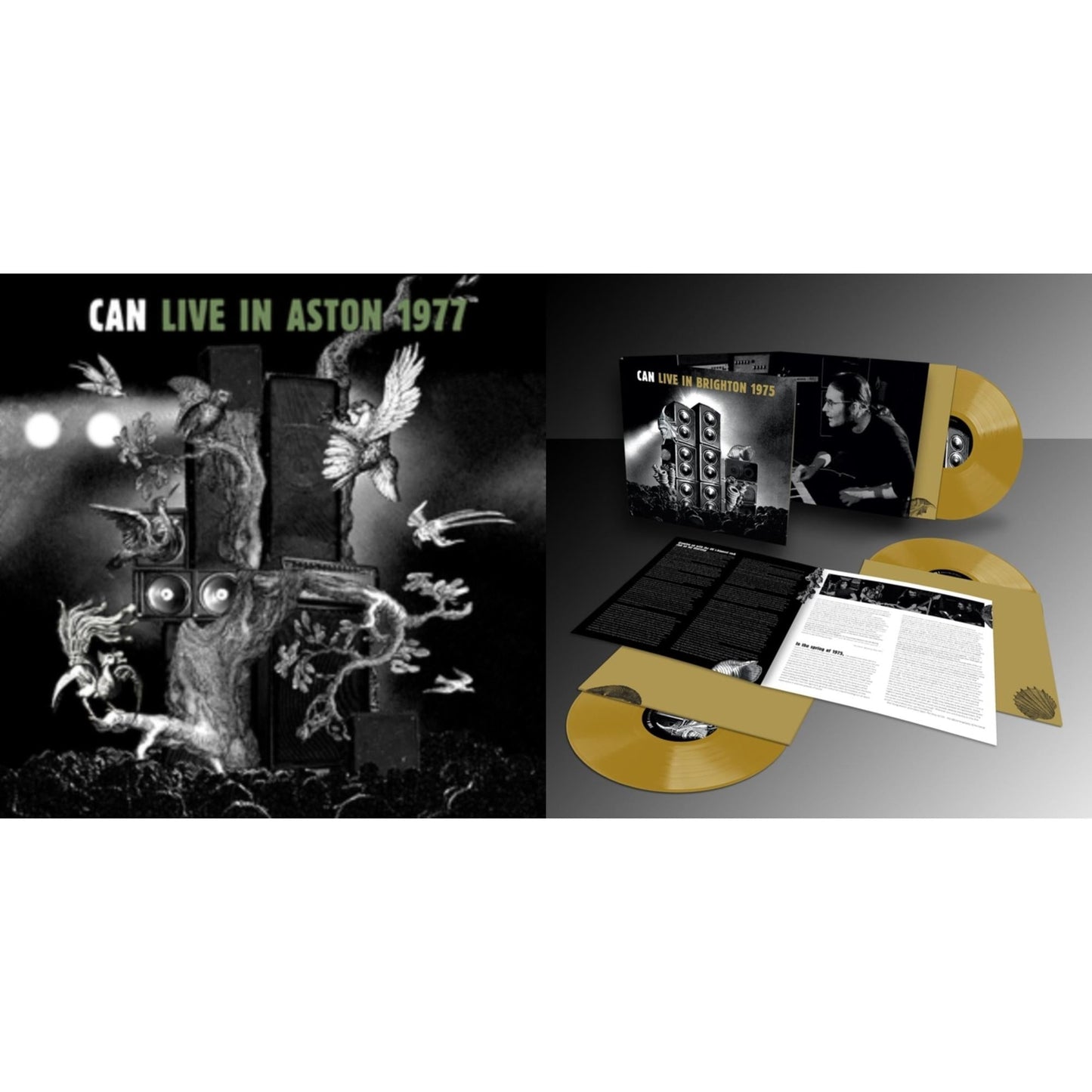 Can - Live In Brighton 1975 (Limited Edition/Inca Gold Vinyl/3LP) & Live In Aston 1977