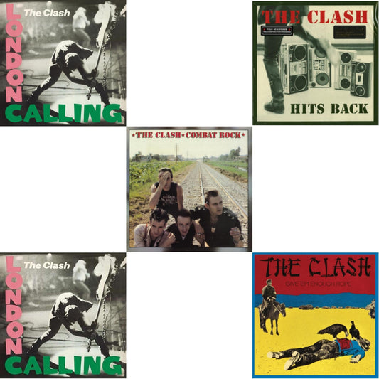 Clash - Hits Back (180G) & Combat Rock (180G/Remastered) & Give 'Em Enough Rope (180G/Remastered) & London Calling (2LP/180G/Remastered) & London Calling