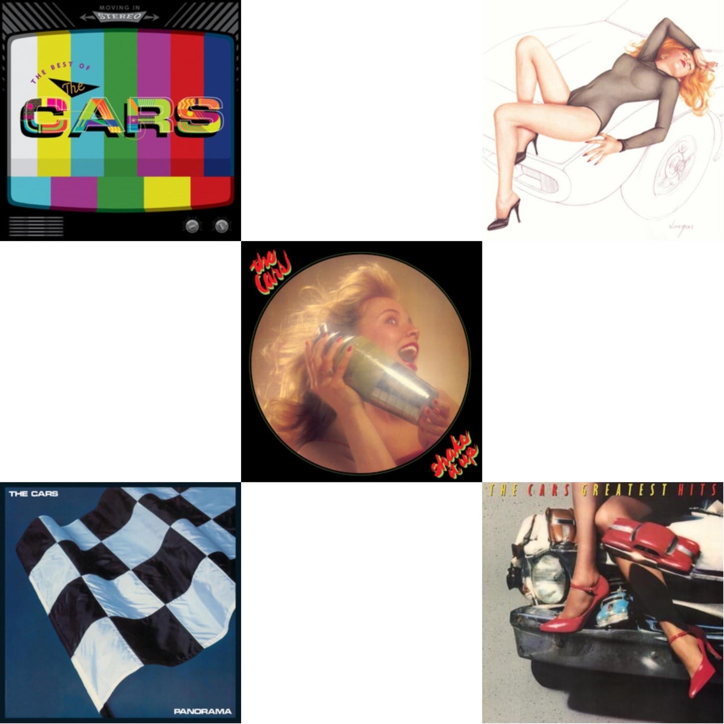 Cars - Greatest Hits (Translucent Ruby Red LP Vinyl) (Rocktober) & Candy-O (Expanded Edition/2LP) & Panorama (Expanded Edition/2LP) & Moving In Stereo: Best Of (2LP/180G) & Shake It Up (Expanded) (2LP/180G)