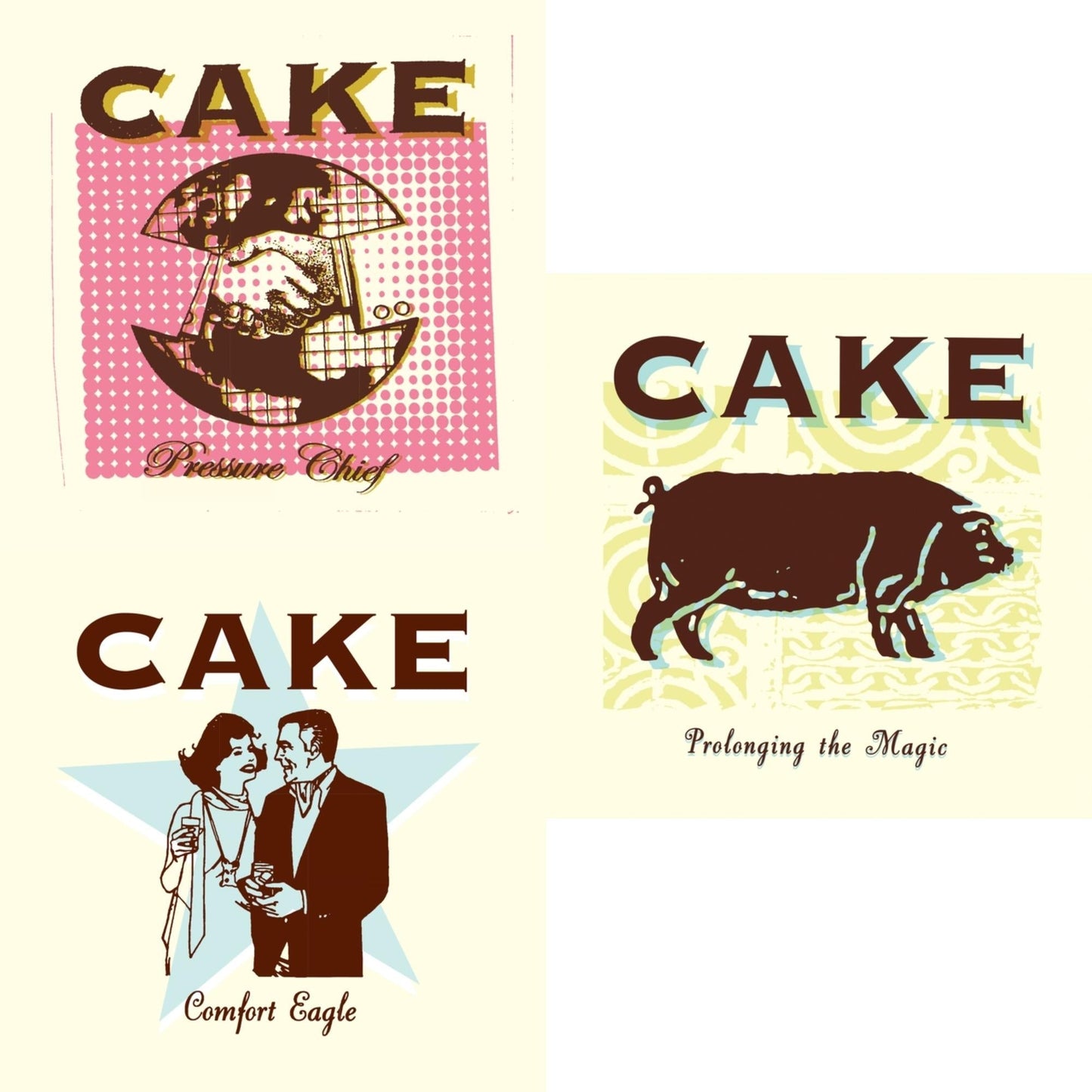 Cake - Prolonging The Magic (180G) & Comfort Eagle (180G) & Pressure Chief - LP Vinyl Bundle