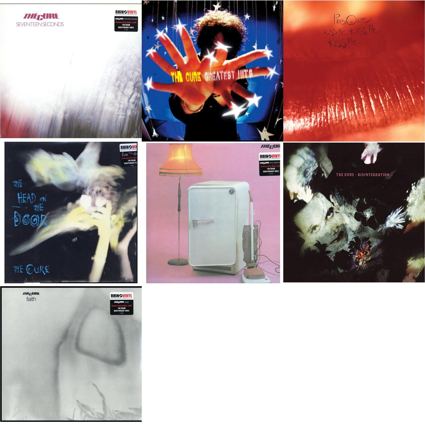 Cure - Seventeen Seconds (180G) & Greatest Hits (2LP) & Kiss Me, Kiss Me, Kiss Me (180G) & Head On The Door (180G) & Three Imaginary Boys (180G) & Disintegration & Faith (180G)