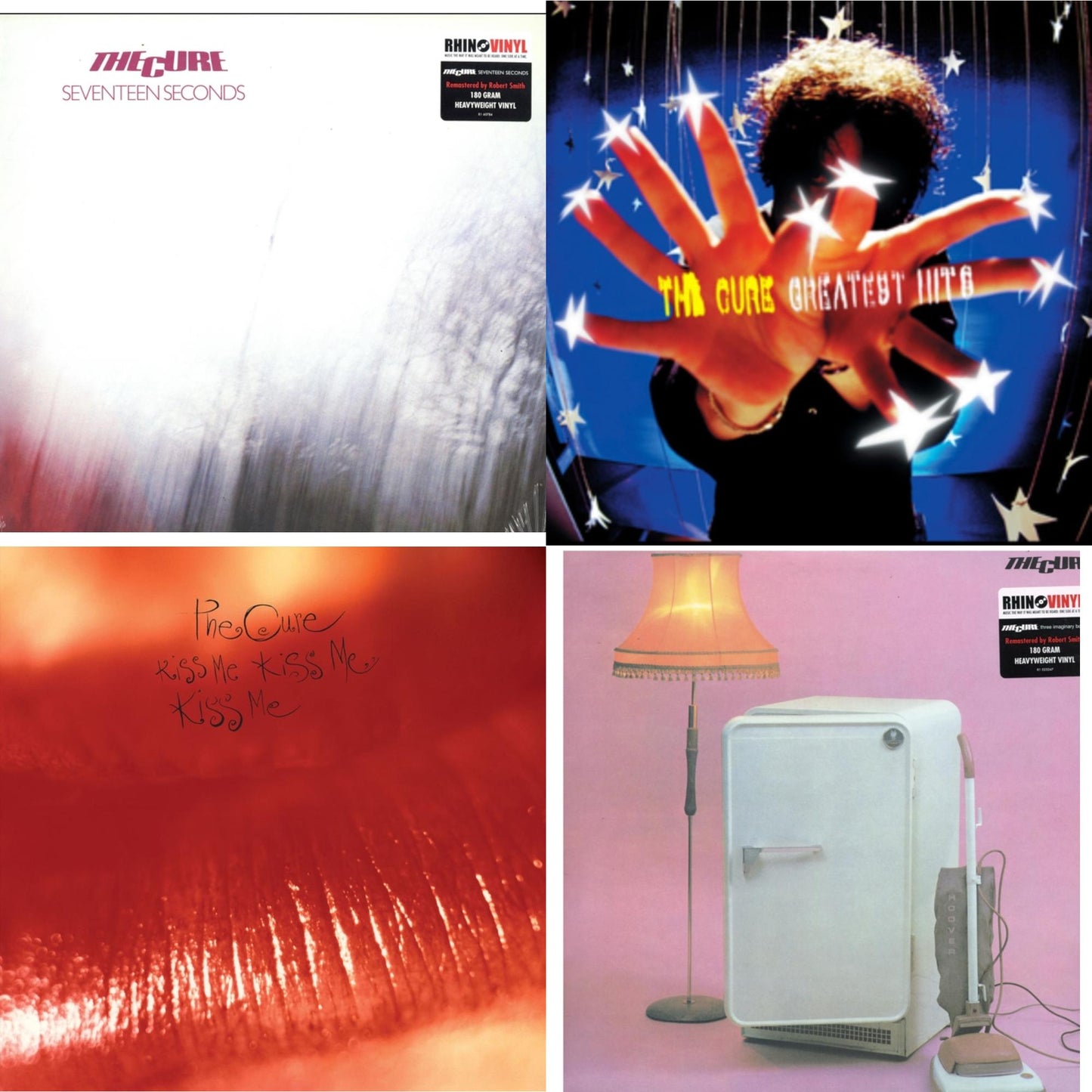 Cure - Greatest Hits (2LP) & Kiss Me, Kiss Me, Kiss Me (180G) & Three Imaginary Boys (180G) & Seventeen Seconds (180G)