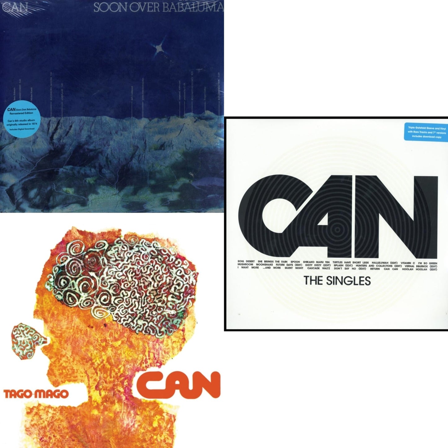 Can - Soon Over Babaluma & Tago Mago (Limited Edition Orange LP Vinyl) & Singles