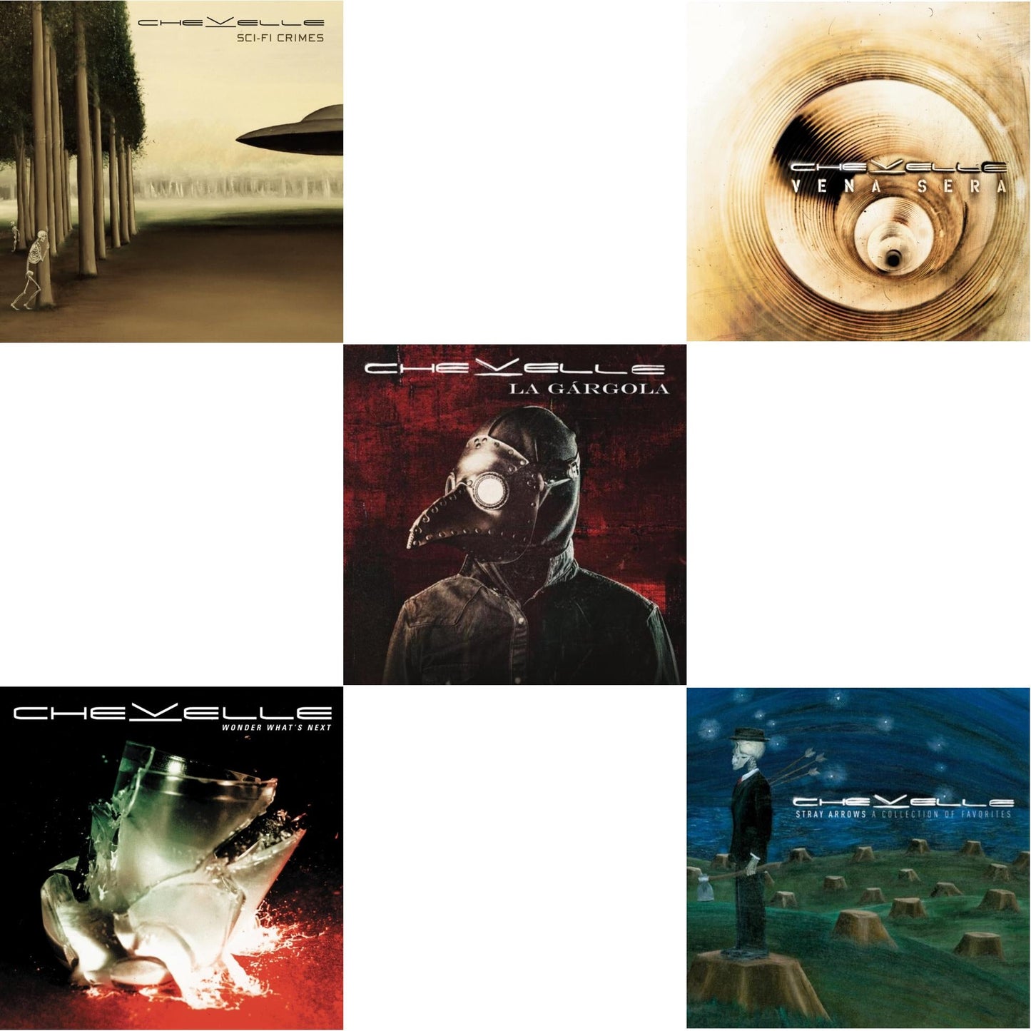 Chevelle - Stray Arrows: Collection Of Favorites & La Gargola & Vena Sera & Wonder What's Next & Sci-Fi Crimes - CD Bundle