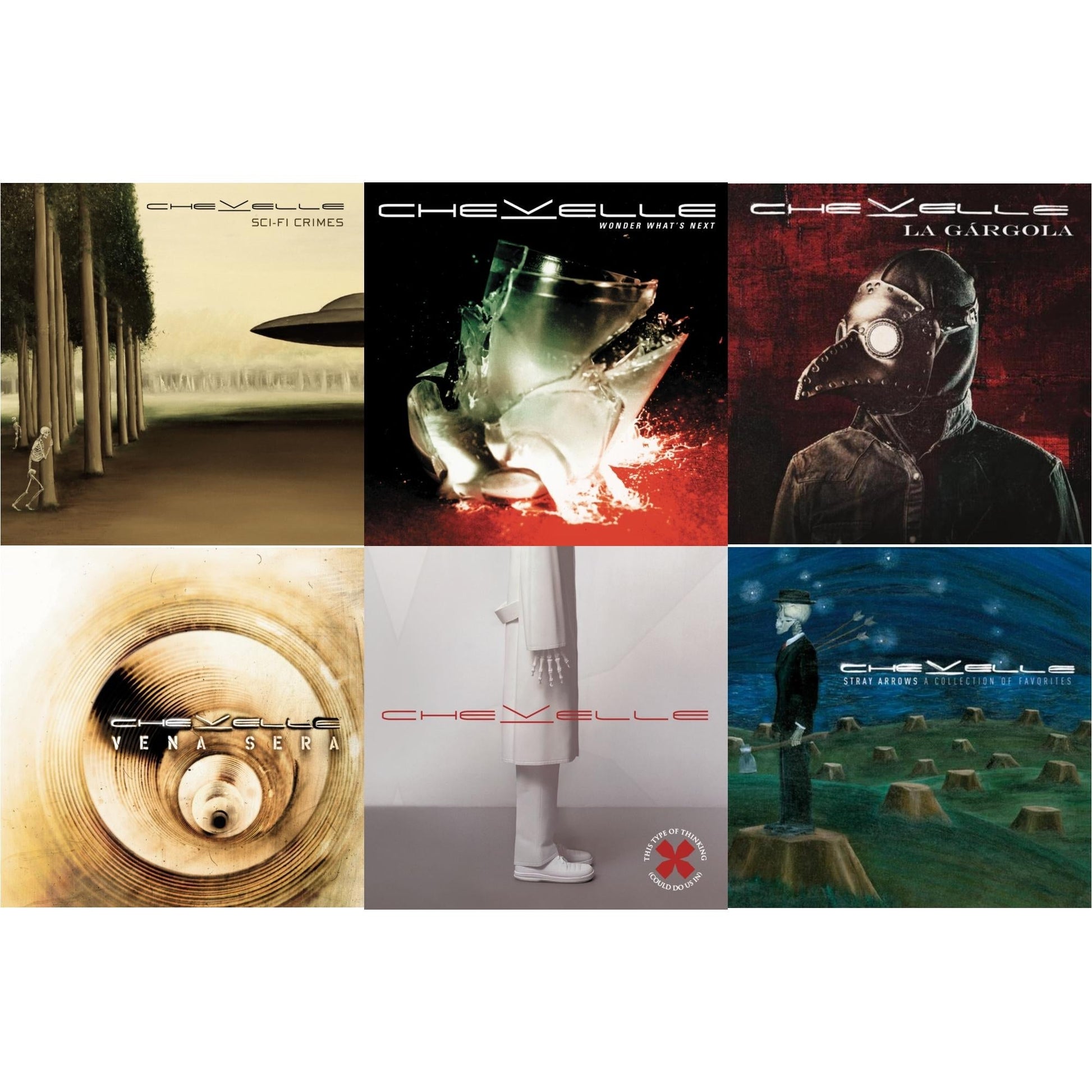 Chevelle - Stray Arrows: Collection Of Favorites & La Gargola & Vena Sera & Wonder What's Next & Sci-Fi Crimes & This Type Of Thinking (Could Do Us In) - CD Bundle