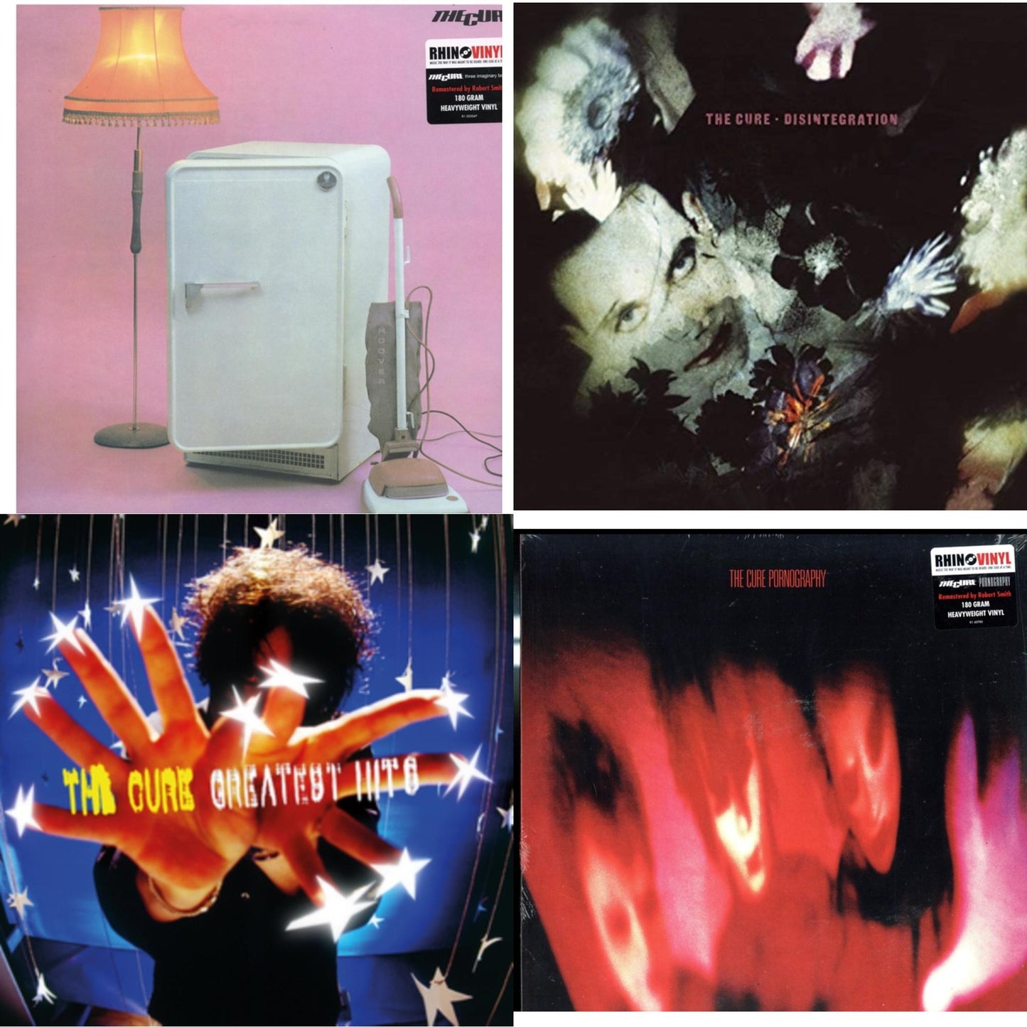 Cure - Three Imaginary Boys (180G) & Pornography (180G) & Disintegration & Greatest Hits - LP Vinyl Bundle