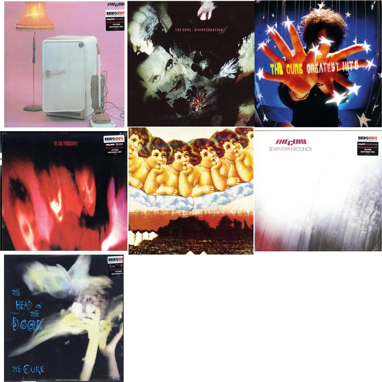 Cure - Head On The Door (180G) & Three Imaginary Boys (180G) & Seventeen Seconds (180G) & Pornography (180G) & Disintegration & Greatest Hits & Japanese Whispers: The Cure Singles Nov 82:Nov 83 (Clear LP Vinyl/Transclear Sleeve W/ Inner Bag)