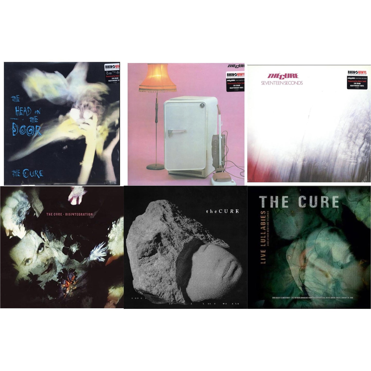Cure - Head On The Door (180G) & Three Imaginary Boys (180G) & Seventeen Seconds (180G) & Disintegration & Songs Of A Lost World (Biovinyl/180G) & Live Lullabies & Other Bedtime Stories (Yellow LP Vinyl)
