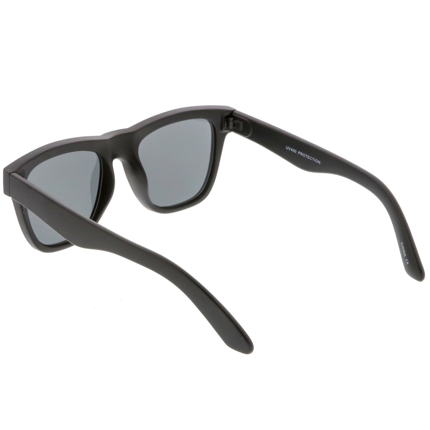 Classic Thick Arms Flat Lens Square Horn Rimmed Sunglasses C286