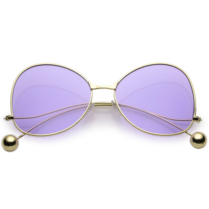 Women's Retro Oversize Butterfly Shape Color Tone Lens Sunglasses C443