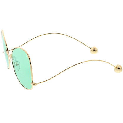 Women's Retro Oversize Butterfly Shape Color Tone Lens Sunglasses C443