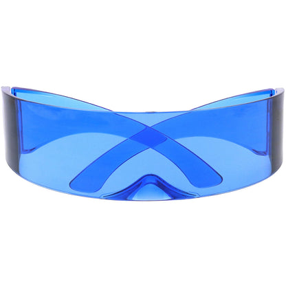 Futuristic Space Cadet Mono Lens Shield Sunglasses C471