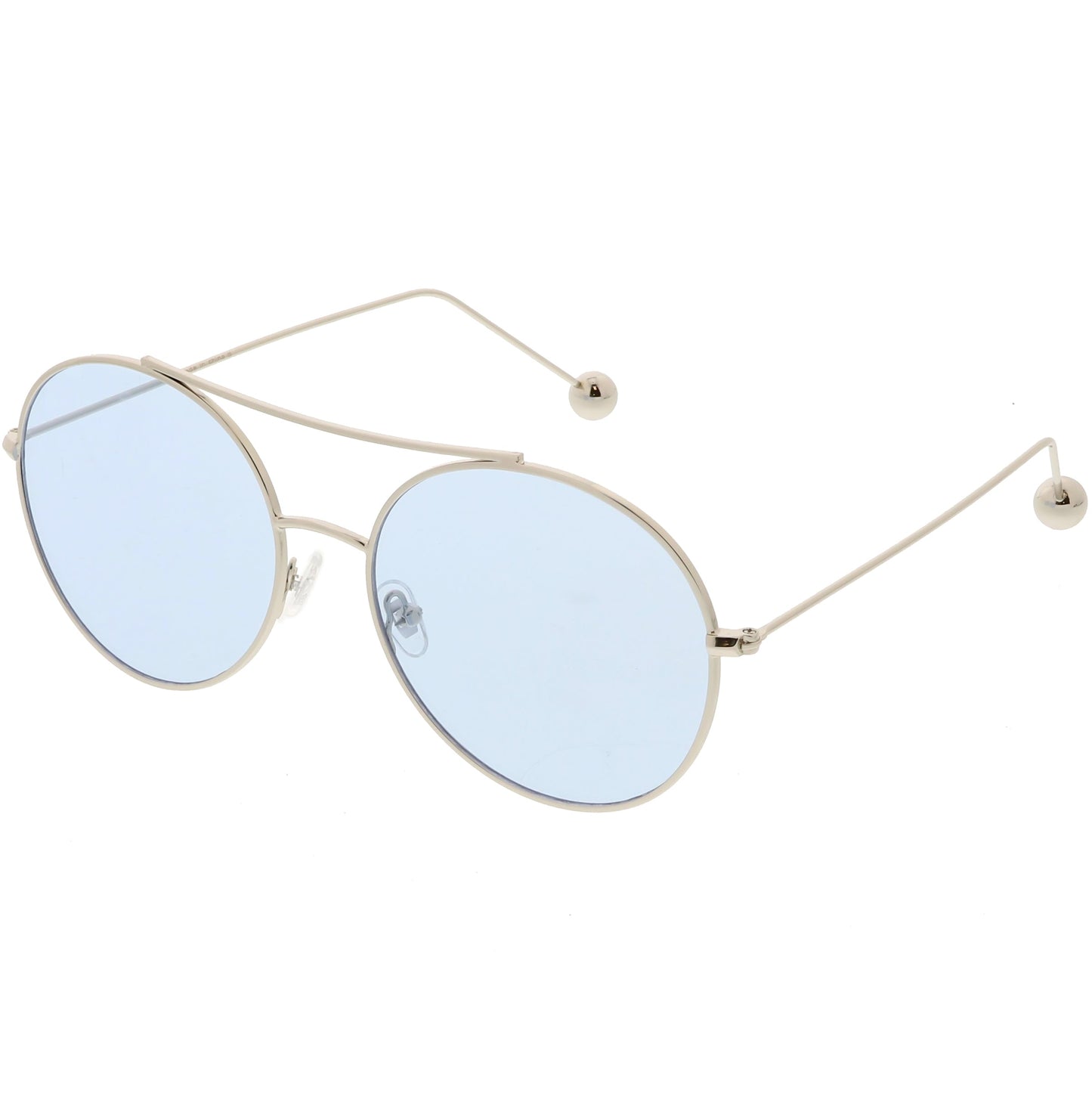Premium Oversize Color Oval Plat Lens Aviator Sunglasses C498
