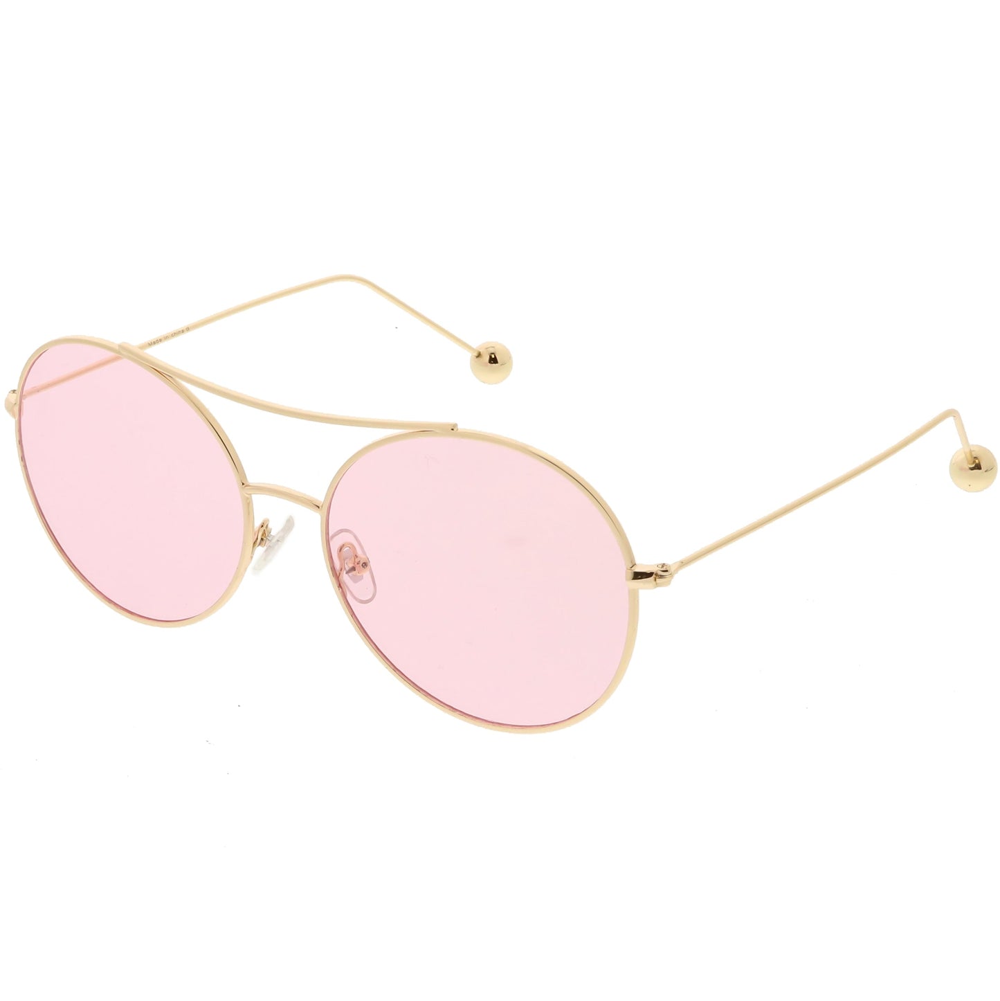 Premium Oversize Color Oval Plat Lens Aviator Sunglasses C498