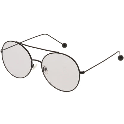 Premium Oversize Color Oval Plat Lens Aviator Sunglasses C498