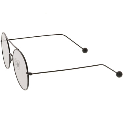 Premium Oversize Color Oval Plat Lens Aviator Sunglasses C498